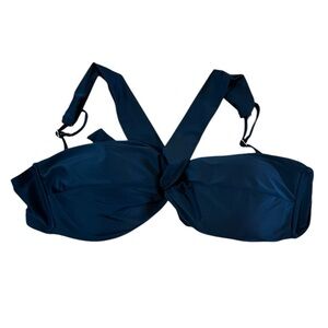 NWT Time & Tru Black 2X (20W-22W) Lined Bikini Top Adjustable Straps